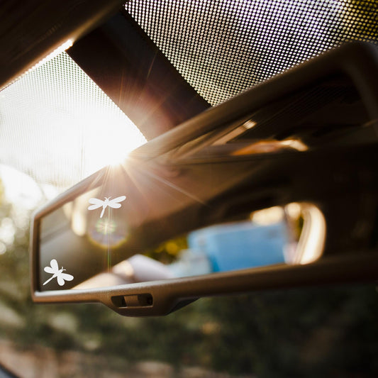 2x dragonfly easter egg decal, small sticker for car windshield, removable rear view mirror sticker, windscreen decal, tiny hidden decals