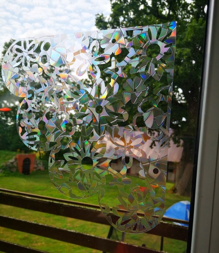 floral lace window corner suncatcher, lace window decal, rainbow maker, suncatcher for window, rainbow suncatcher sticker, window cling