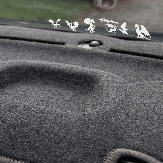 7 tiny dragons car windshield sticker, small sticker for car windshield or mirror, removable car sticker, windscreen decal