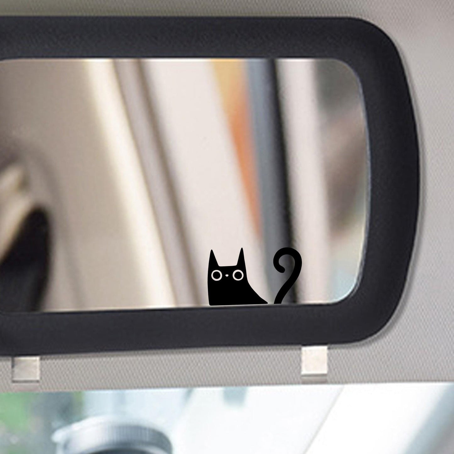 cat kitty easter egg decal, small sticker for car windshield, removable rear view mirror sticker, windscreen decal, tiny hidden decals