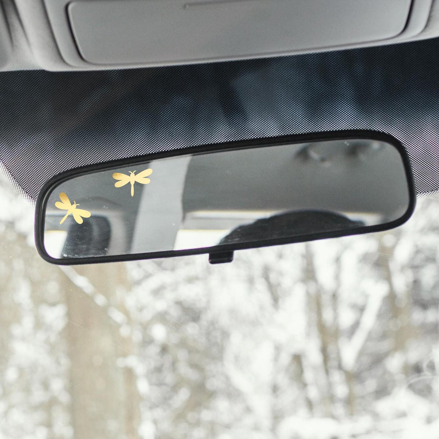 2x dragonfly easter egg decal, small sticker for car windshield, removable rear view mirror sticker, windscreen decal, tiny hidden decals