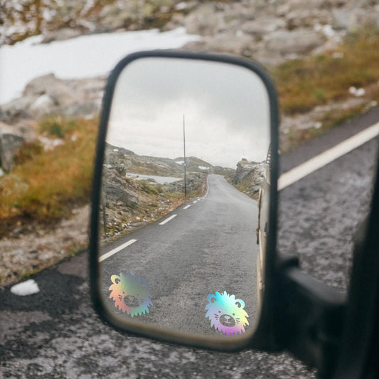 2x lion easter egg decal, small sticker for car windshield, animal removable rear view mirror sticker, windscreen decal, tiny hidden decals