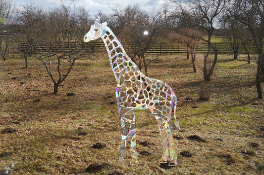 giraffe suncatcher sticker, cute giraffe window decal, safari theme rainbow maker, suncatcher for window, animals rainbow suncatcher cling
