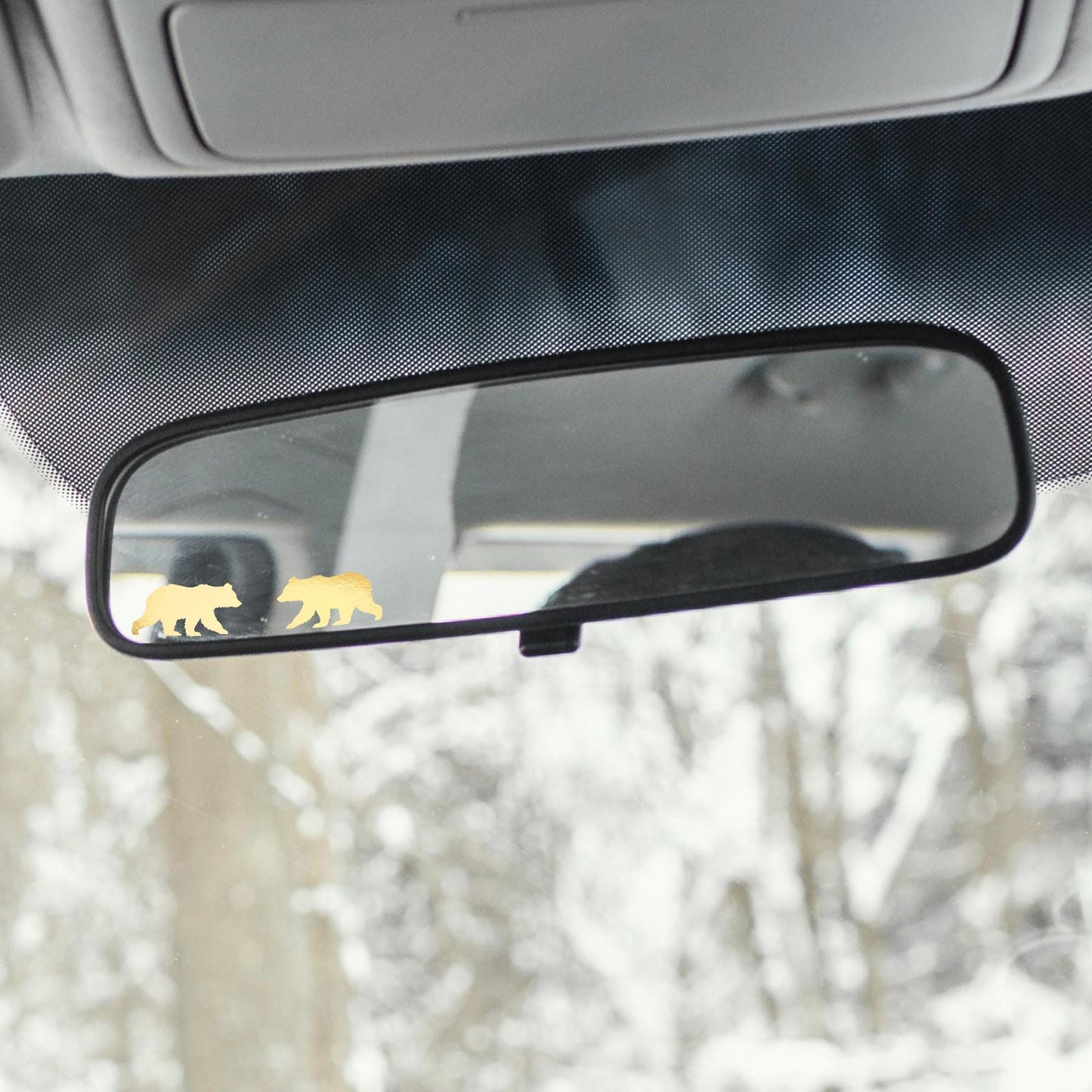 2x bear easter egg decal, small sticker for car windshield, removable rear view mirror sticker, windscreen decal, tiny hidden decals