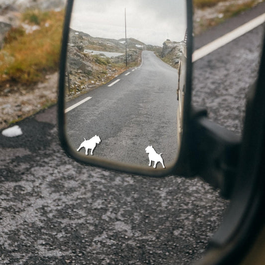 2x American bully rear view mirror sticker decal easter egg decal, small decal for car windshield, windscreen sticker, tiny hidden decals