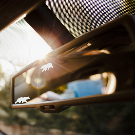 2x bear easter egg decal, small sticker for car windshield, removable rear view mirror sticker, windscreen decal, tiny hidden decals