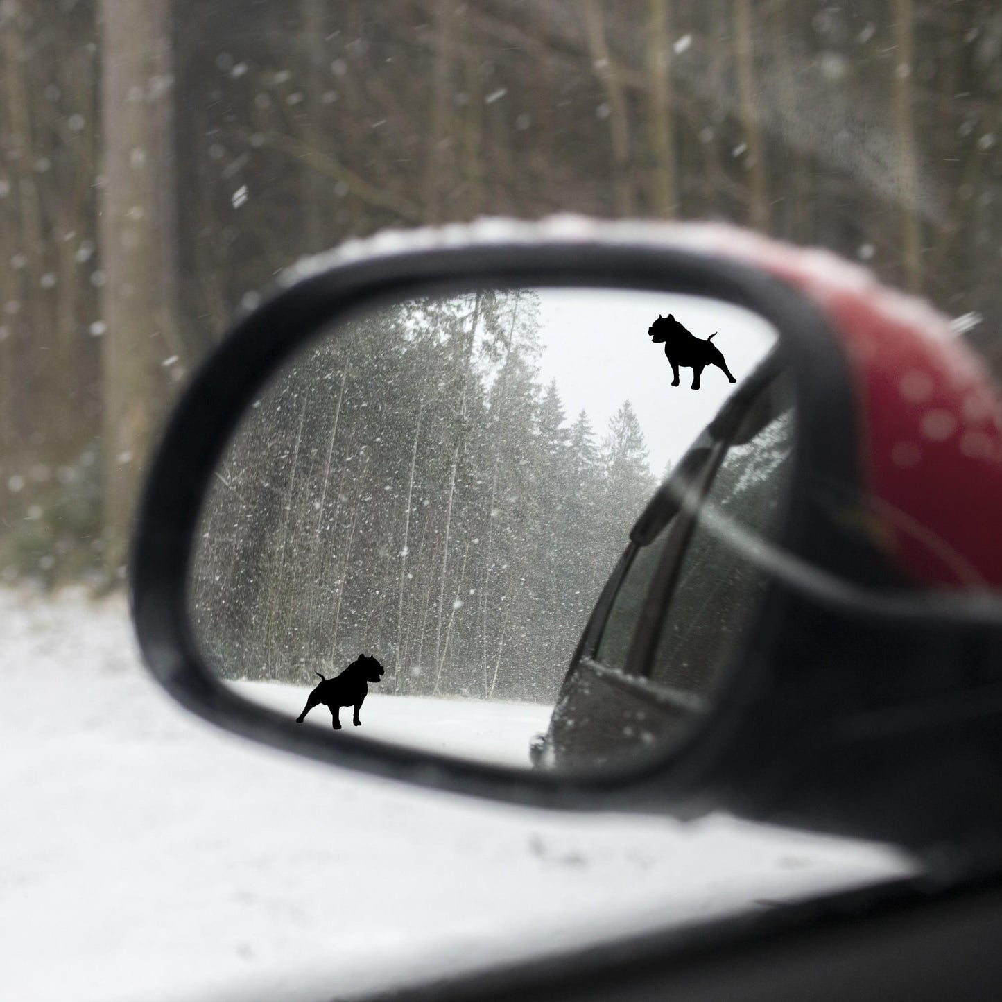2x American bully rear view mirror sticker decal easter egg decal, small decal for car windshield, windscreen sticker, tiny hidden decals