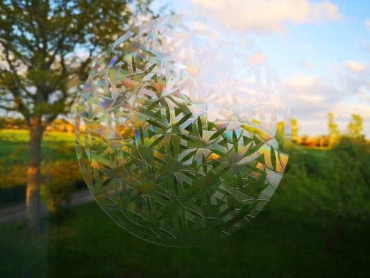 flower of life suncatcher, flower of life window decal, rainbow maker, suncatcher for window, rainbow suncatcher sticker