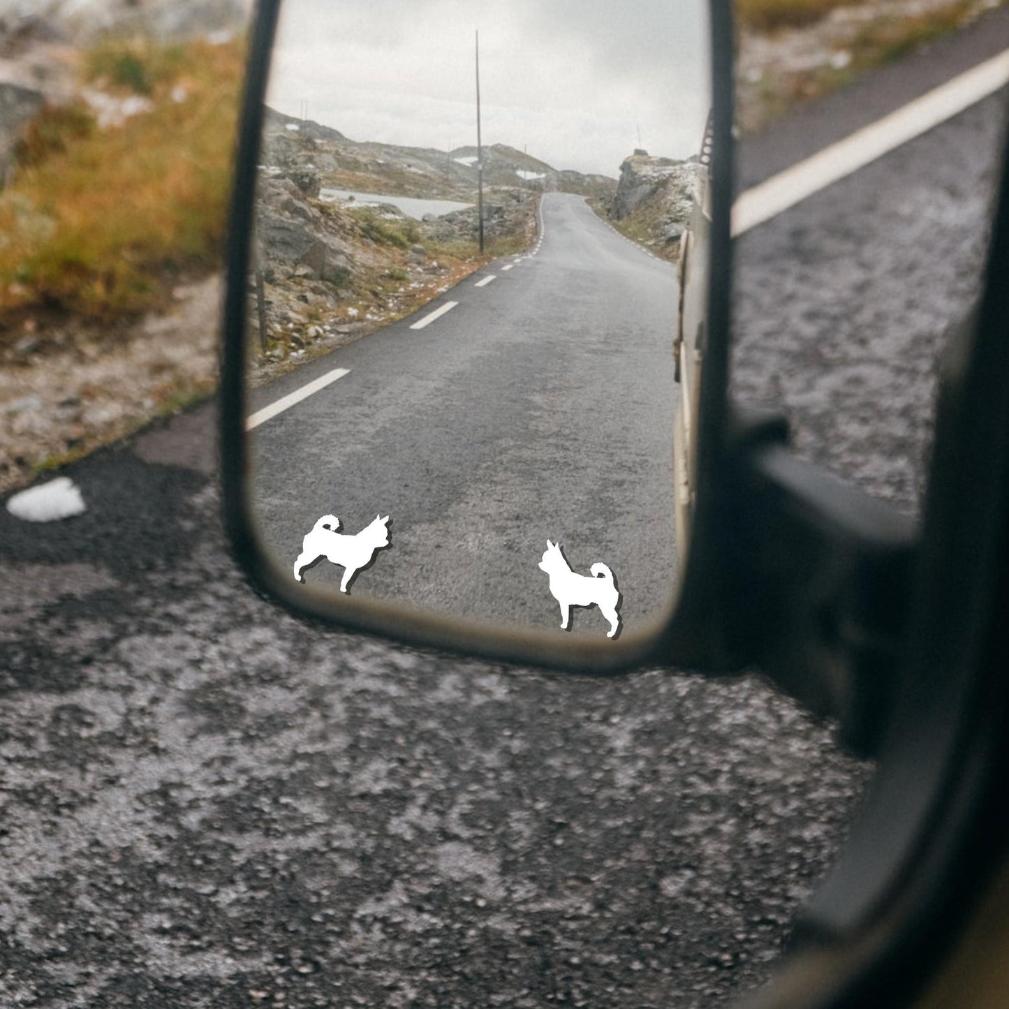 2x Chihuahua rear view mirror sticker decal dog easter egg decal, small decal for car windshield, windscreen sticker, tiny hidden decals