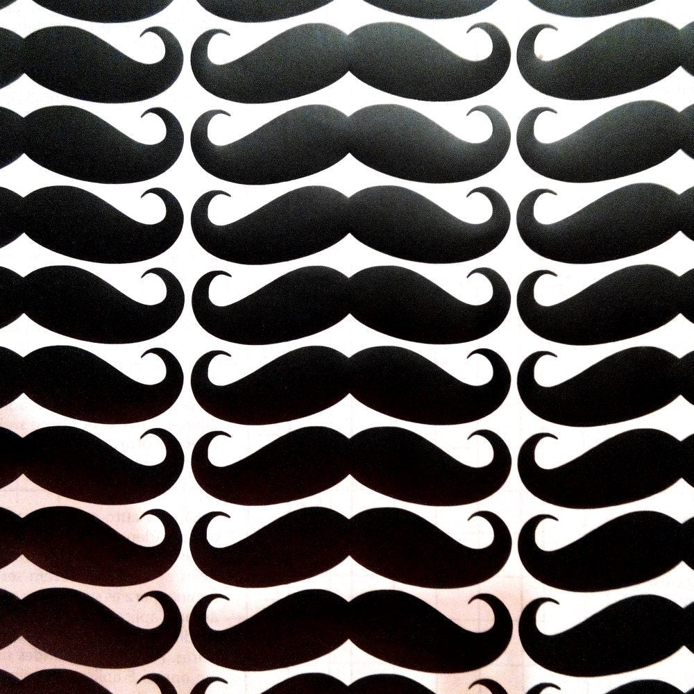 30pcs Mustache stickers, Moustache Vinyl Sticker, mustache cup stickers, mustache party, baby boy shower, black mustache envelope seals
