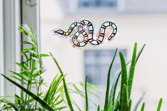 snake suncatcher, snake window decal, rainbow maker, suncatcher for window, rainbow suncatcher sticker, ophiuchus window cling