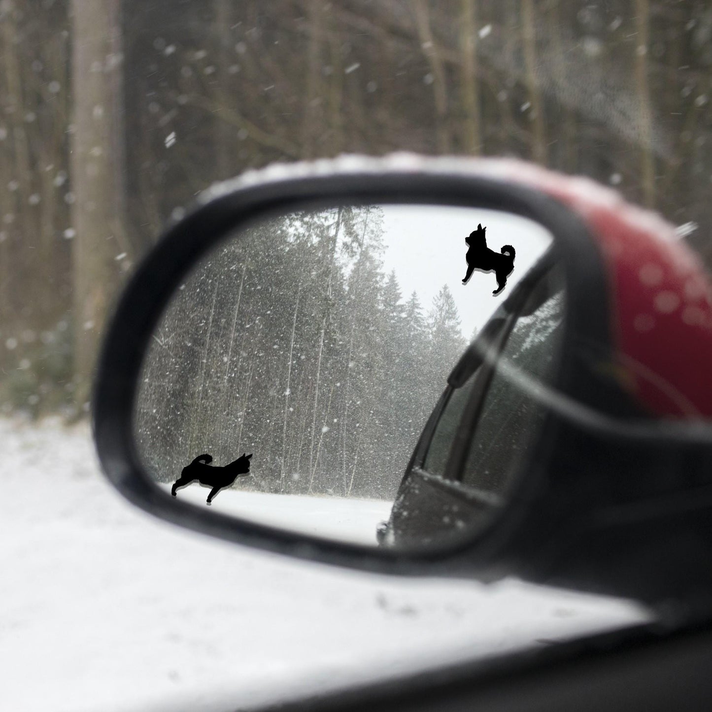 2x Chihuahua rear view mirror sticker decal dog easter egg decal, small decal for car windshield, windscreen sticker, tiny hidden decals