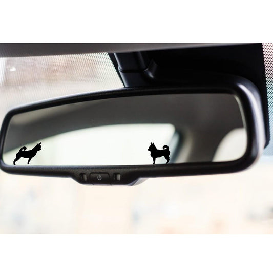 2x Chihuahua rear view mirror sticker decal dog easter egg decal, small decal for car windshield, windscreen sticker, tiny hidden decals