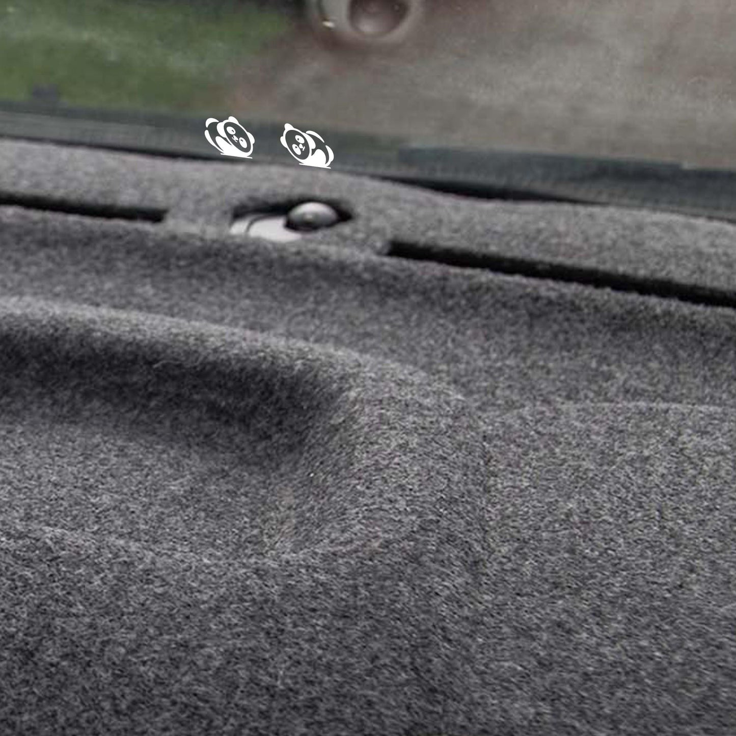 2x panda easter egg decal, small sticker for car windshield, animal removable rear view mirror sticker, windscreen decal, tiny hidden decals