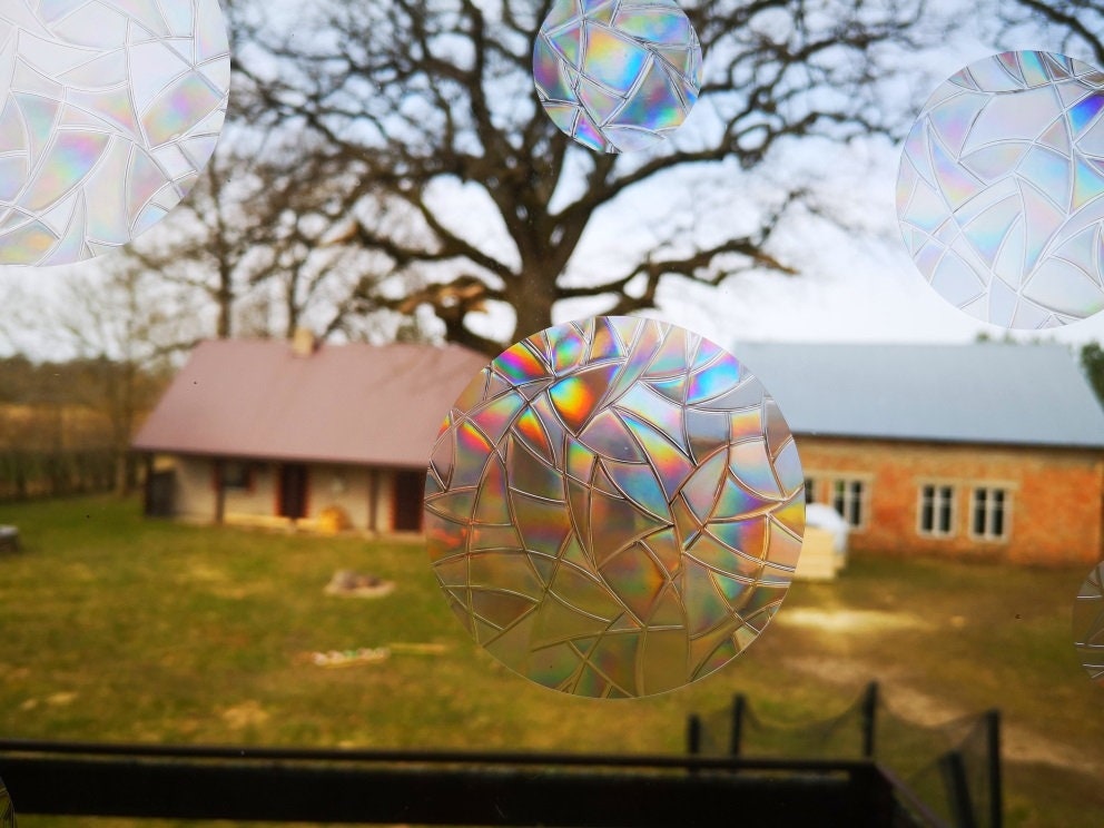 round circles suncatcher, polka dot window decal, rainbow maker, suncatcher for window, rainbow suncatcher sticker