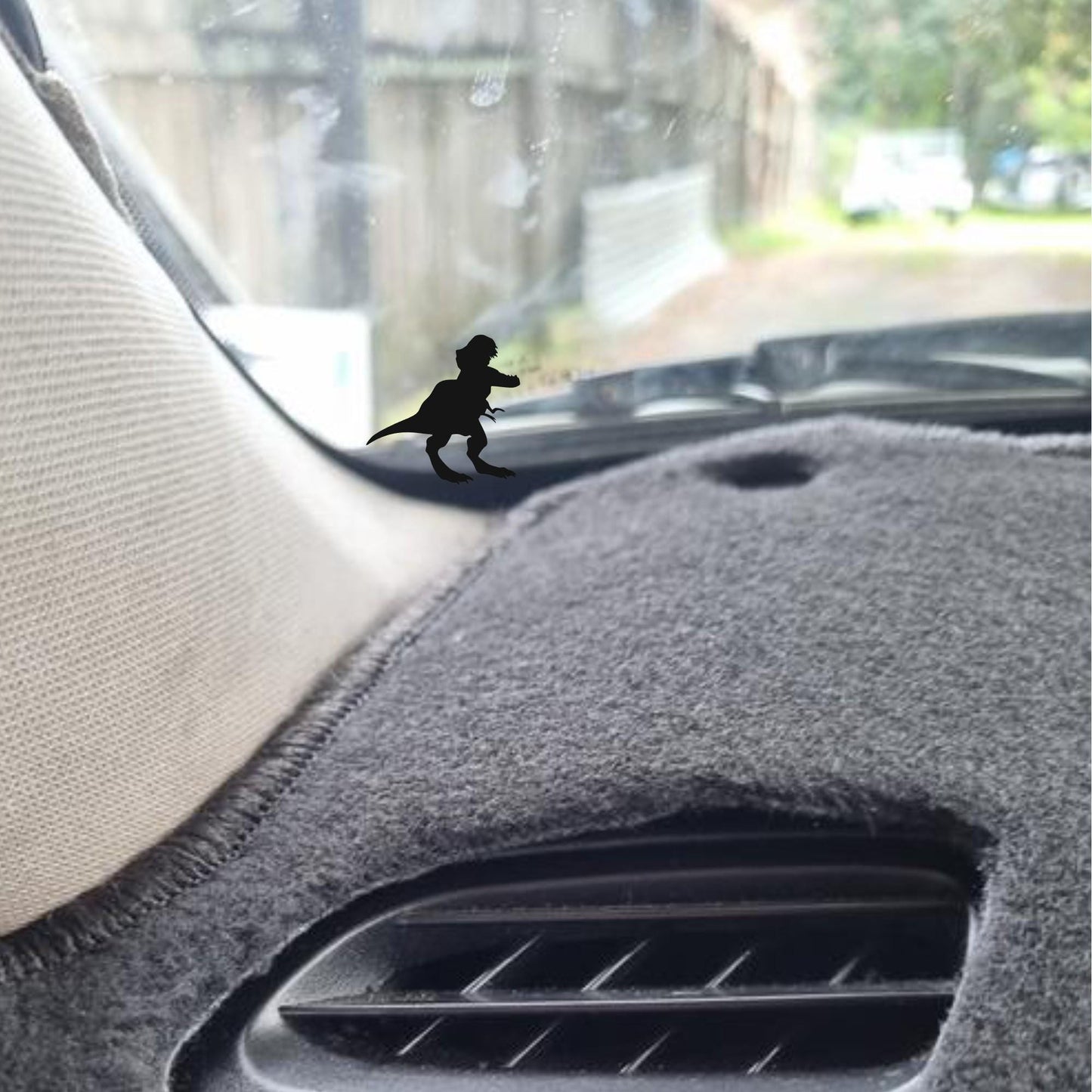 dinosaur t-rex easter egg decal, small sticker for car windshield or mirror, removable suv sticker, windscreen decal, tiny hidden decals