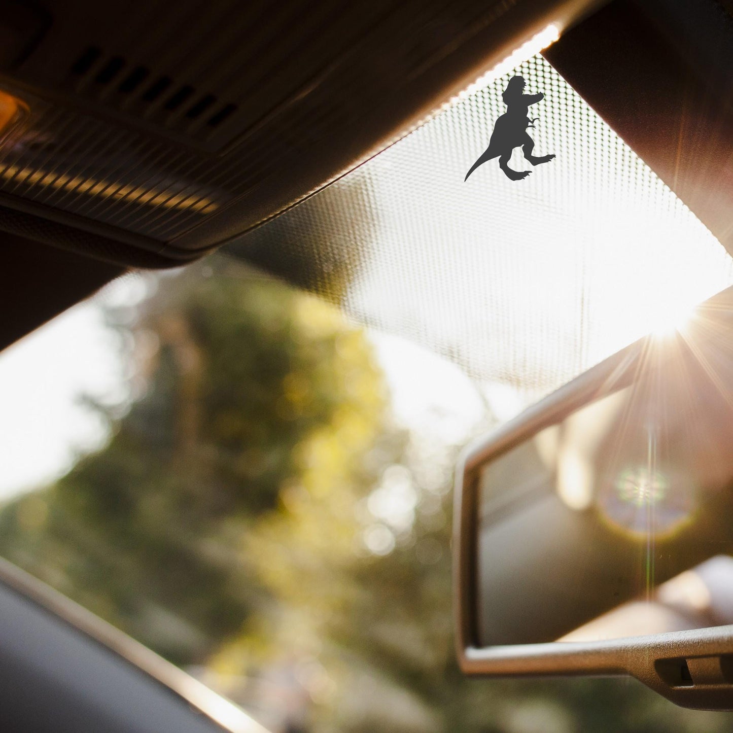 dinosaur t-rex easter egg decal, small sticker for car windshield or mirror, removable suv sticker, windscreen decal, tiny hidden decals