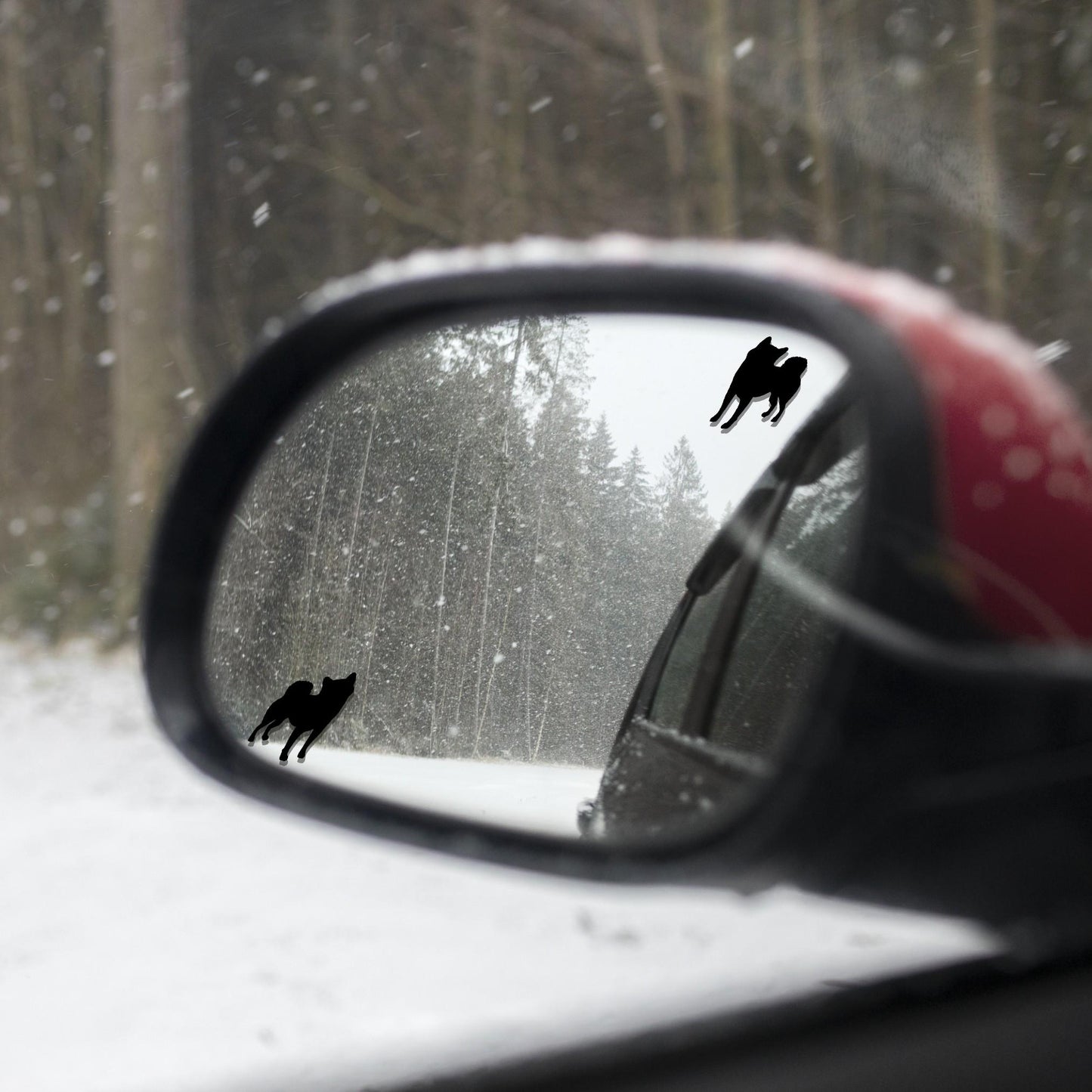 2x shiba inu rear view mirror sticker decal dog easter egg decal, small decal for car windshield, windscreen sticker, tiny hidden decals