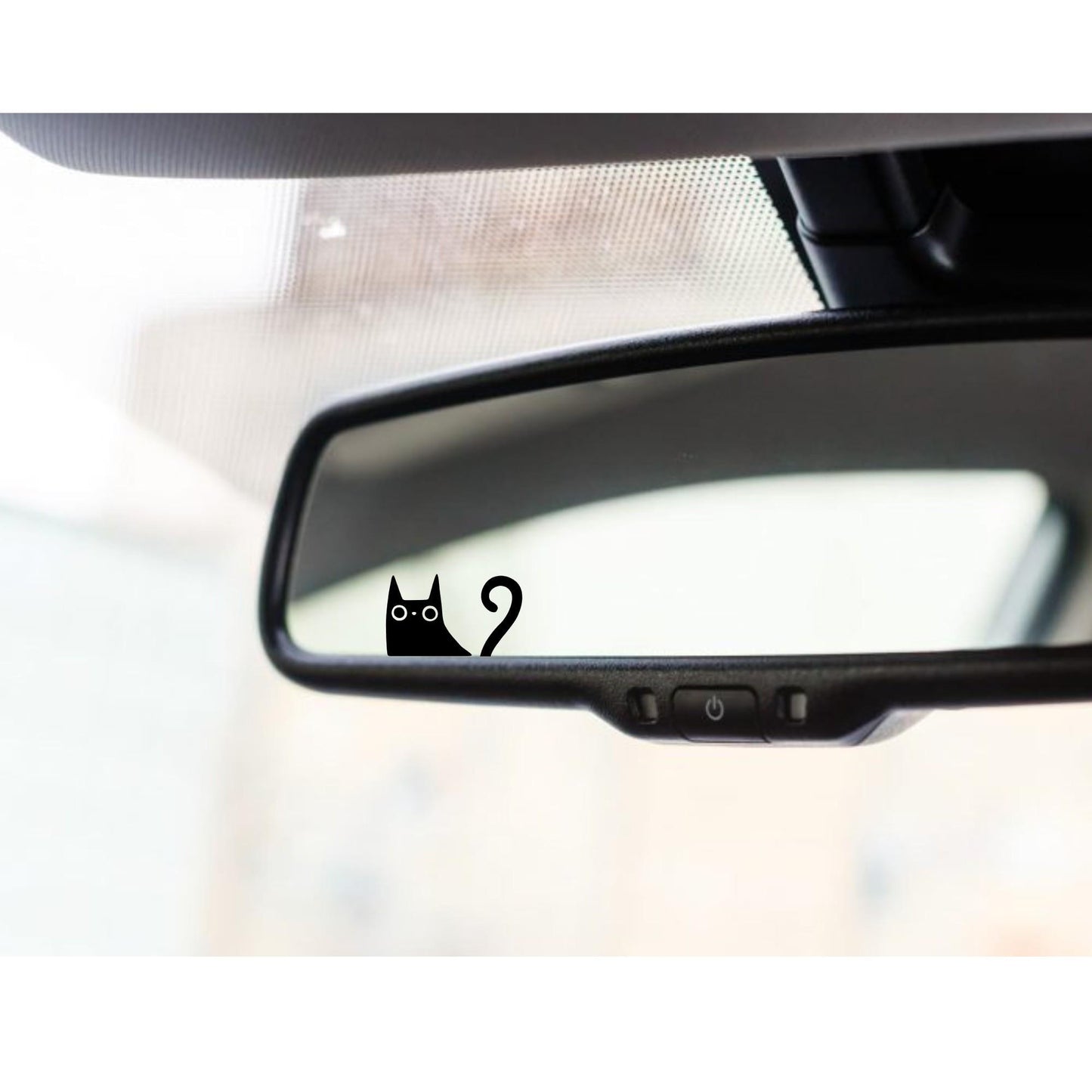 cat kitty easter egg decal, small sticker for car windshield, removable rear view mirror sticker, windscreen decal, tiny hidden decals