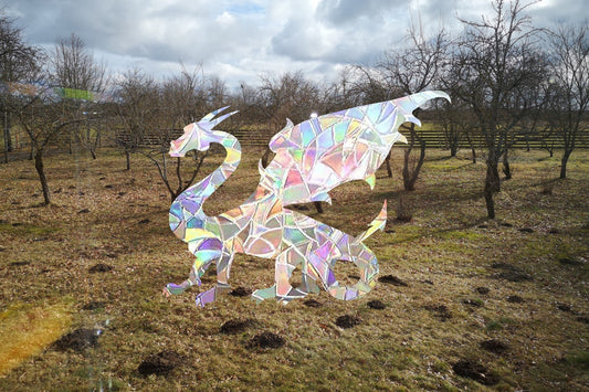 dragon suncatcher, dragon window decal, rainbow maker, suncatcher for window, rainbow suncatcher sticker