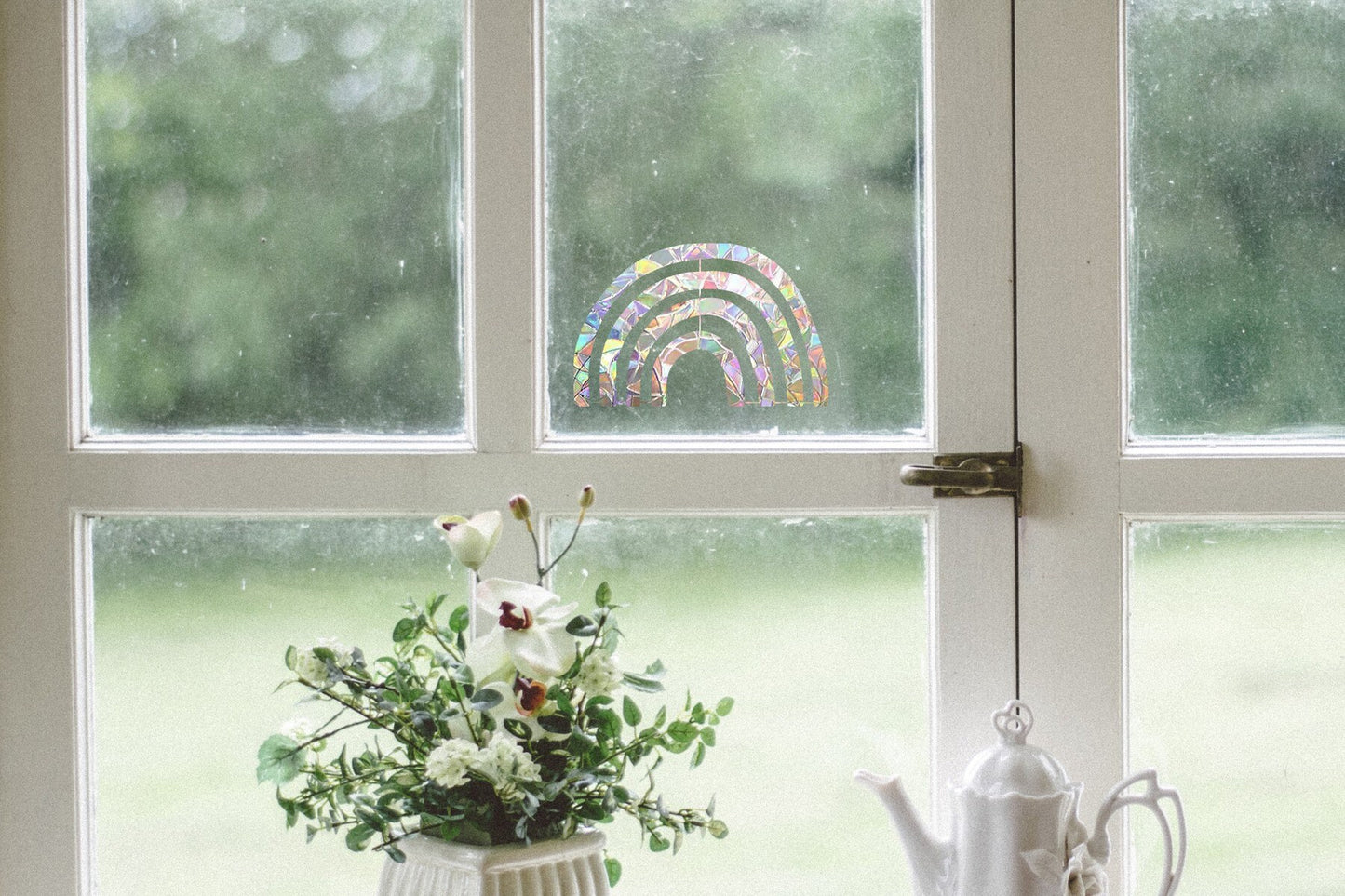 rainbow suncatcher, rainbow window decal, rainbow maker, suncatcher for window, rainbow suncatcher sticker, crystal window cling
