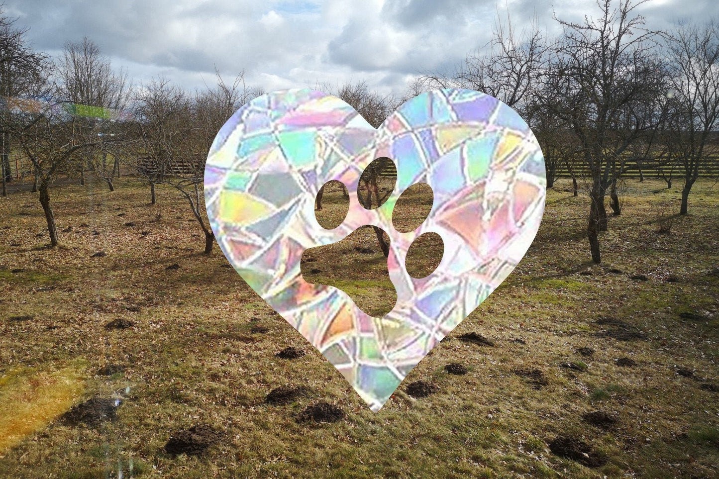 dog cat paw suncatcher, dog paw window decal, rainbow maker, suncatcher for window, rainbow suncatcher sticker