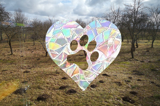 dog cat paw suncatcher, dog paw window decal, rainbow maker, suncatcher for window, rainbow suncatcher sticker