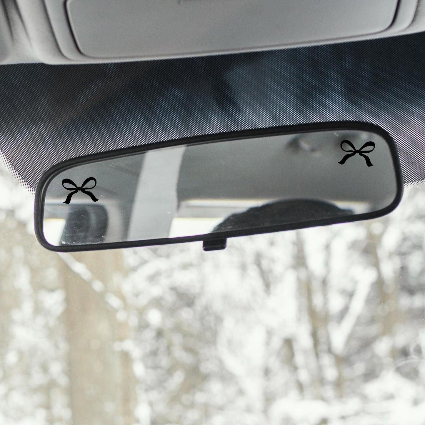 2x bow easter egg decal, small sticker for car windshield, removable rear view mirror sticker, windscreen decal, tiny hidden decals